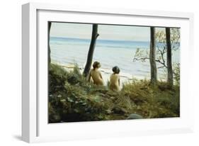 On the Beach, 1907-Harald Slott-Moller-Framed Giclee Print