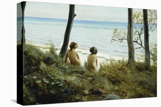 On the Beach, 1907-Harald Slott-Moller-Stretched Canvas