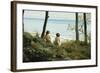 On the Beach, 1907-Harald Slott-Moller-Framed Giclee Print