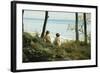 On the Beach, 1907-Harald Slott-Moller-Framed Giclee Print