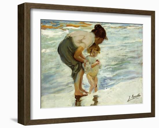 On the Beach, 1908-Joaqu?n Sorolla y Bastida-Framed Giclee Print