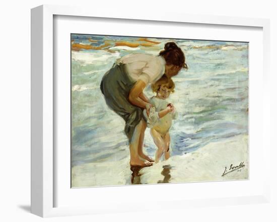 On the Beach, 1908-Joaqu?n Sorolla y Bastida-Framed Giclee Print