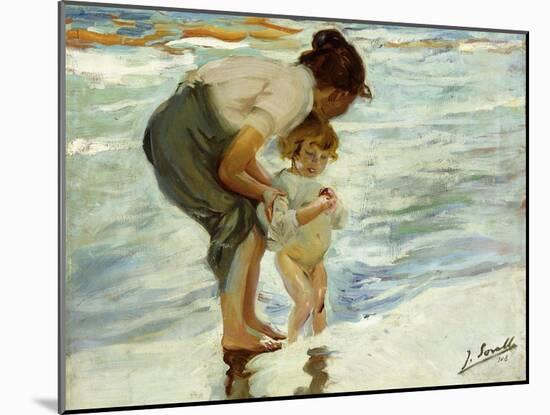 On the Beach, 1908-Joaqu?n Sorolla y Bastida-Mounted Giclee Print