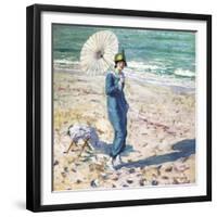 On the Beach, 1913-Frederick Carl Frieseke-Framed Art Print
