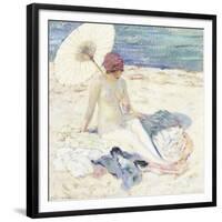 On the Beach, 1913-Frederick Carl Frieseke-Framed Giclee Print