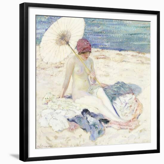 On the Beach, 1913-Frederick Carl Frieseke-Framed Giclee Print