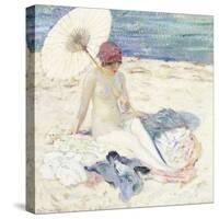 On the Beach, 1913-Frederick Carl Frieseke-Stretched Canvas