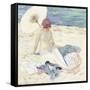 On the Beach, 1913-Frederick Carl Frieseke-Framed Stretched Canvas