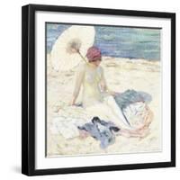 On the Beach, 1913-Frederick Carl Frieseke-Framed Giclee Print