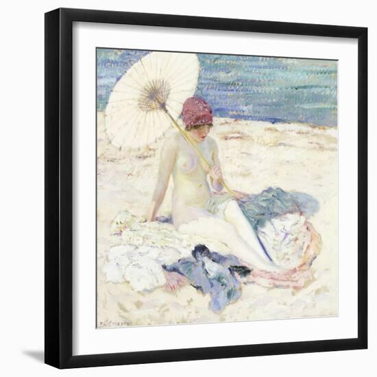 On the Beach, 1913-Frederick Carl Frieseke-Framed Giclee Print