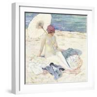 On the Beach, 1913-Frederick Carl Frieseke-Framed Giclee Print