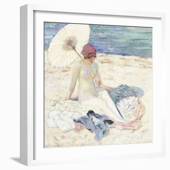 On the Beach, 1913-Frederick Carl Frieseke-Framed Giclee Print