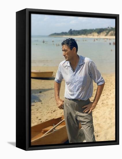 ON THE BEACH, 1959 directed by STANLEY KRAMER Gregory Peck (photo)-null-Framed Stretched Canvas