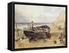 On the Beach at Bonchurch-Myles Birket Foster-Framed Stretched Canvas