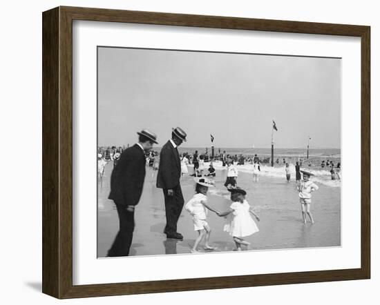 On the Beach at Rockaway, N.Y.-null-Framed Photo