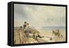 On the Beach at Rottingdean-Myles Birket Foster-Framed Stretched Canvas