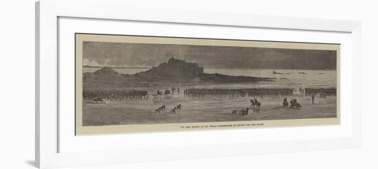 On the Beach at St Malo, Departure of Levies for the Front-null-Framed Giclee Print