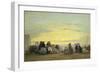 On the Beach at Sunset-Eugène Boudin-Framed Giclee Print