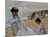 On the Beach at Trouville, 1870-71-Claude Monet-Mounted Giclee Print