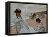 On the Beach at Trouville, 1870-71-Claude Monet-Framed Stretched Canvas