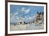 On the Beach at Trouville, 1870-Claude Monet-Framed Giclee Print