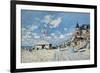 On the Beach at Trouville, 1870-Claude Monet-Framed Giclee Print