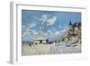 On the Beach at Trouville, 1870-Claude Monet-Framed Giclee Print