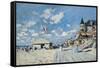 On the Beach at Trouville, 1870-Claude Monet-Framed Stretched Canvas