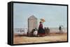 On the Beach at Trouville; Sur La Plage De Trouville, 1865-Eug?ne Boudin-Framed Stretched Canvas