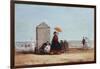 On the Beach at Trouville; Sur La Plage De Trouville, 1865-Eug?ne Boudin-Framed Giclee Print