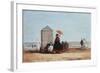 On the Beach at Trouville; Sur La Plage De Trouville, 1865-Eug?ne Boudin-Framed Giclee Print