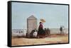 On the Beach at Trouville-Eug?ne Boudin-Framed Stretched Canvas