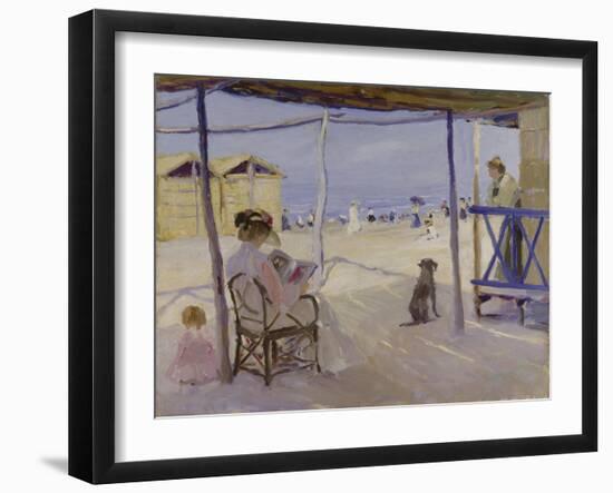 On the beach at Viareggio. 1929-Philipp Klein-Framed Giclee Print