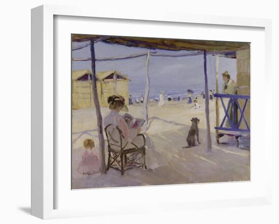 On the beach at Viareggio. 1929-Philipp Klein-Framed Giclee Print