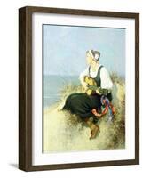 On the Beach by Hermann Seeger-Hermann Seeger-Framed Giclee Print