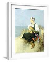 On the Beach by Hermann Seeger-Hermann Seeger-Framed Giclee Print