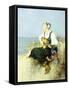 On the Beach by Hermann Seeger-Hermann Seeger-Framed Stretched Canvas