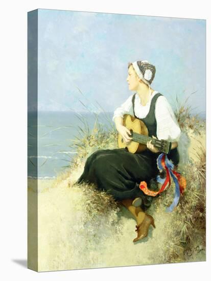 On the Beach by Hermann Seeger-Hermann Seeger-Stretched Canvas