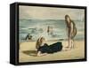 On the Beach, c.1868-Edouard Manet-Framed Stretched Canvas