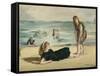 On the Beach, c.1868-Edouard Manet-Framed Stretched Canvas