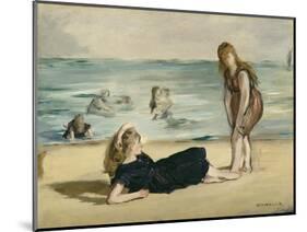 On the Beach, c.1868-Edouard Manet-Mounted Giclee Print