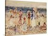 On the Beach, C.1920-23-Maurice Brazil Prendergast-Stretched Canvas