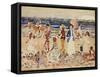 On the Beach, C.1920-23-Maurice Brazil Prendergast-Framed Stretched Canvas