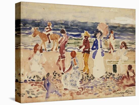 On the Beach, C.1920-23-Maurice Brazil Prendergast-Stretched Canvas