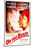 On the Beach, from Left: Gregory Peck, Ava Gardner, on French Poster Art, 1959-null-Mounted Art Print