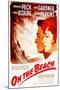 On the Beach, from Left: Gregory Peck, Ava Gardner, on French Poster Art, 1959-null-Mounted Art Print