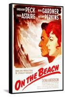 On the Beach, from Left: Gregory Peck, Ava Gardner, on French Poster Art, 1959-null-Framed Stretched Canvas