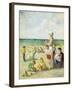 On the Beach in Normandy-Maximilien Luce-Framed Giclee Print