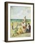 On the Beach in Normandy-Maximilien Luce-Framed Giclee Print