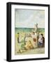 On the Beach in Normandy-Maximilien Luce-Framed Giclee Print